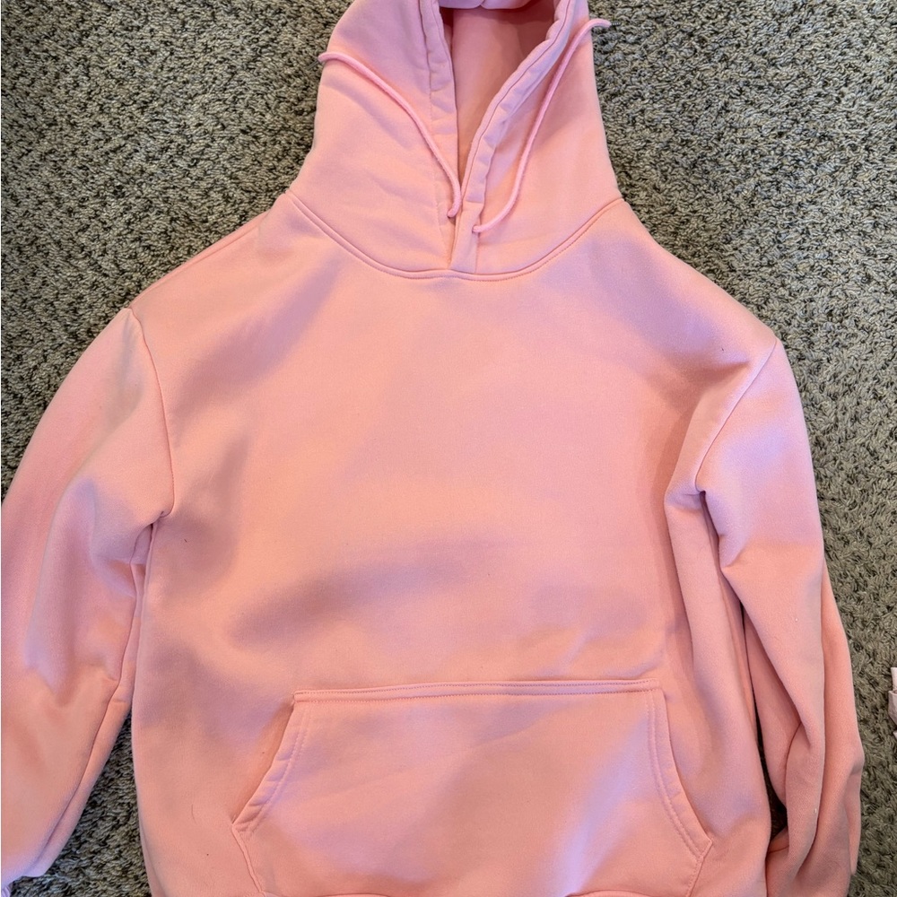 Pink Hoodie with Red Print - Picture 2 of 2